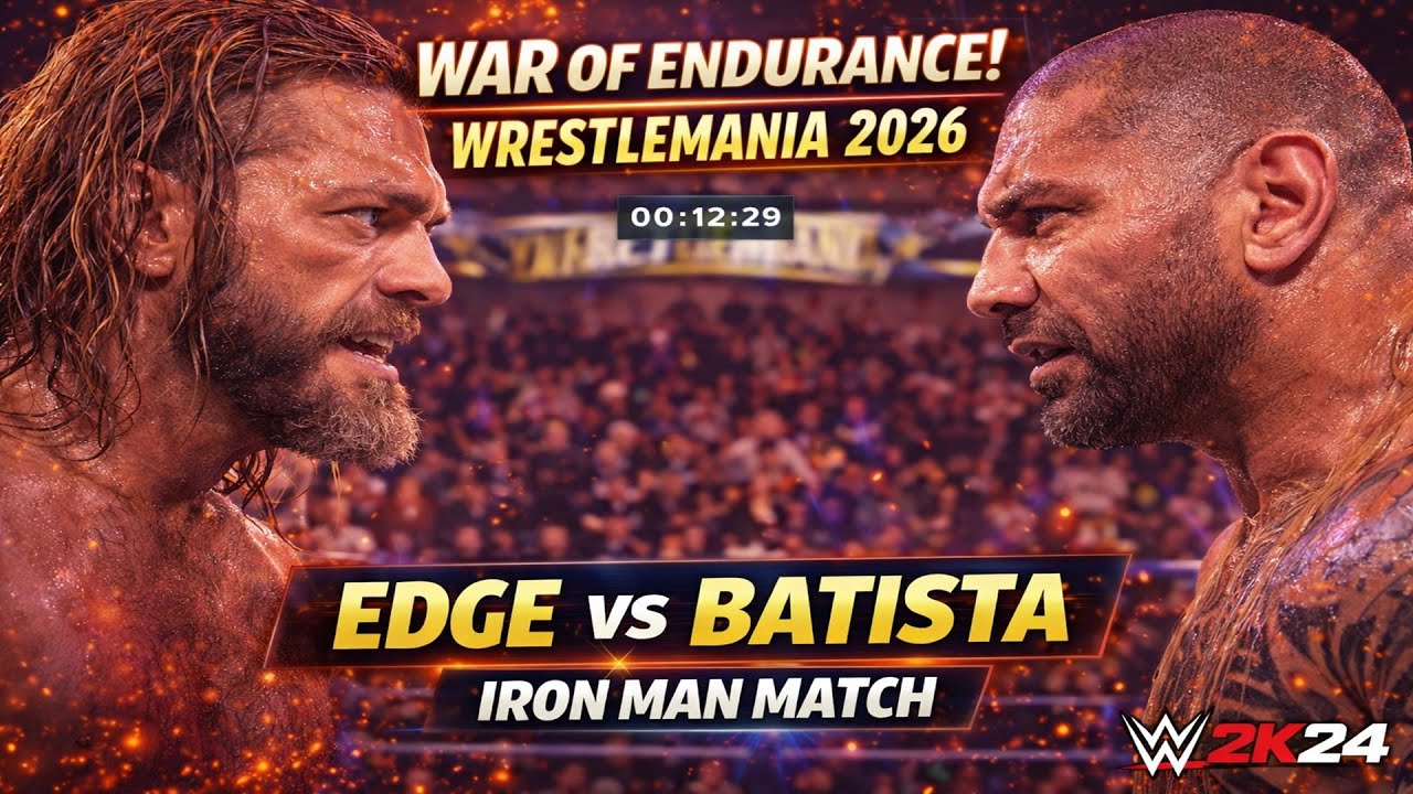 WrestleMania 2026 Becomes a War of Endurance as Edge and Batista Clash in an Iron Man Match - 2K24