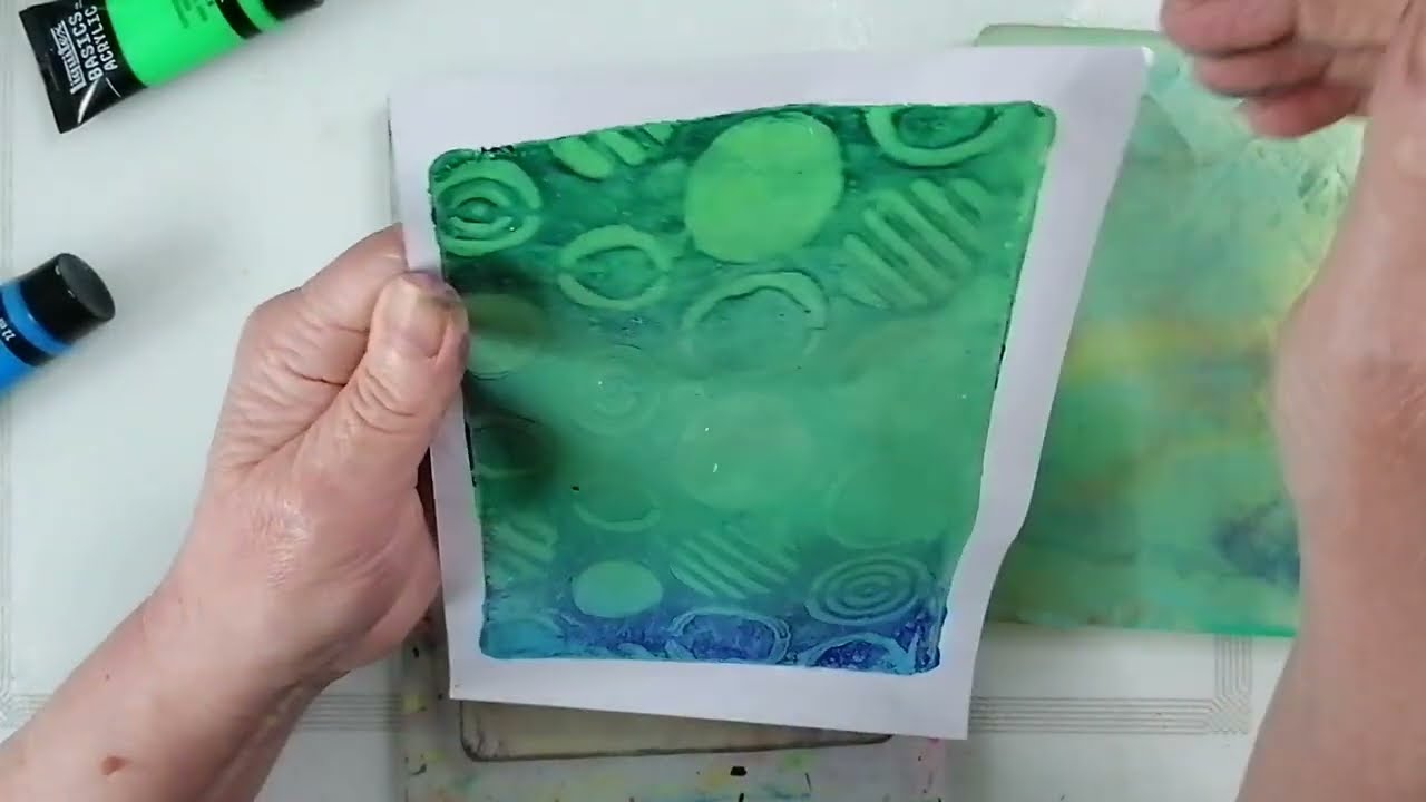 @GelliArts #marchprintingchallenge - День 13 - холодные тона - не совсем получилось 😒