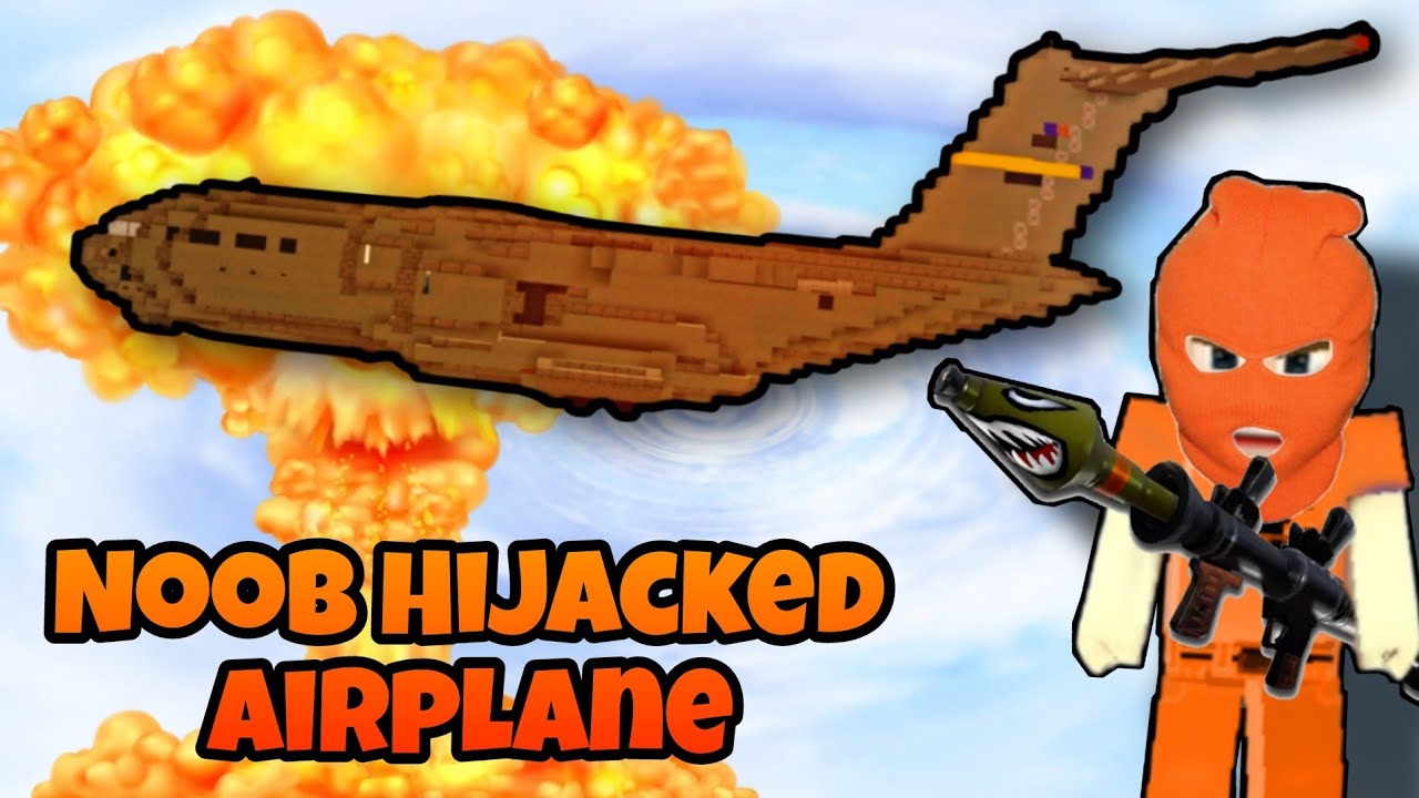 Noob and Pro Robbing Airplane in  Blockman Go