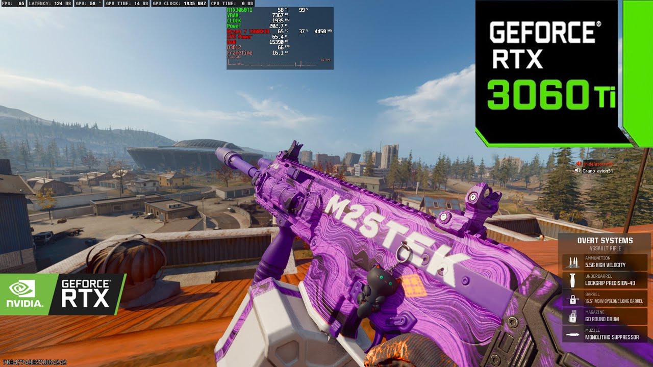 Call of Duty Warzone VERDANSK Ryzen 7 5800X3D - RTX 3060TI 1080P NATIVE no scaling/sharpening