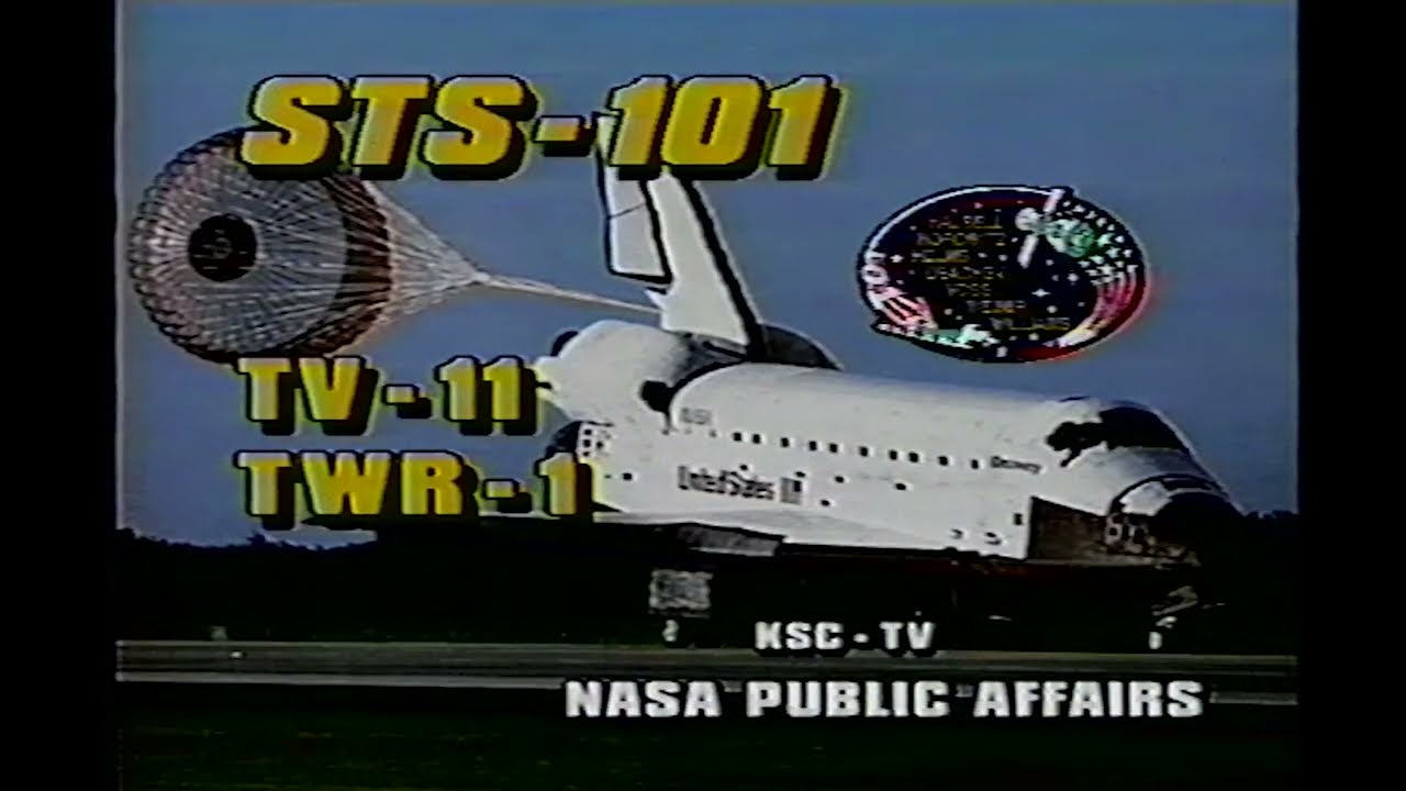 STS-101 Space Shuttle Atlantis Landing at KSC (NASA TV) | May 29, 2000
