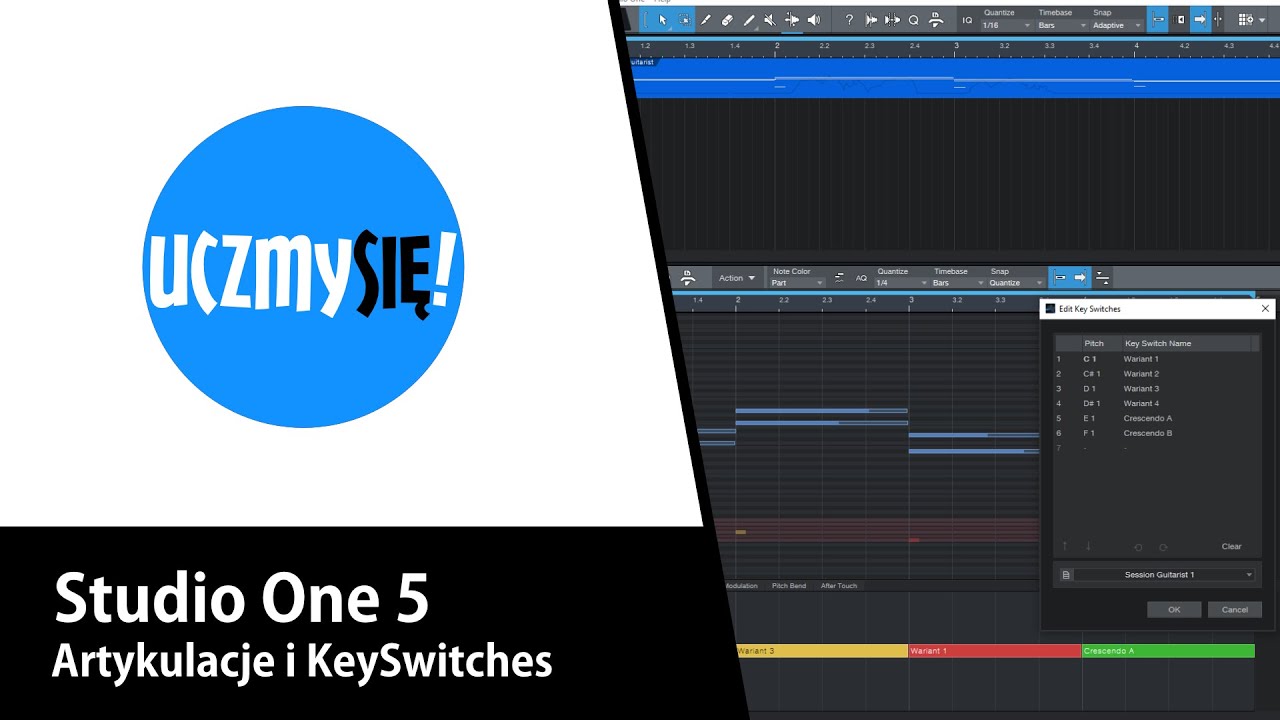 Uczmy się! - Studio One 5 - Artykulacje i KeySwitches