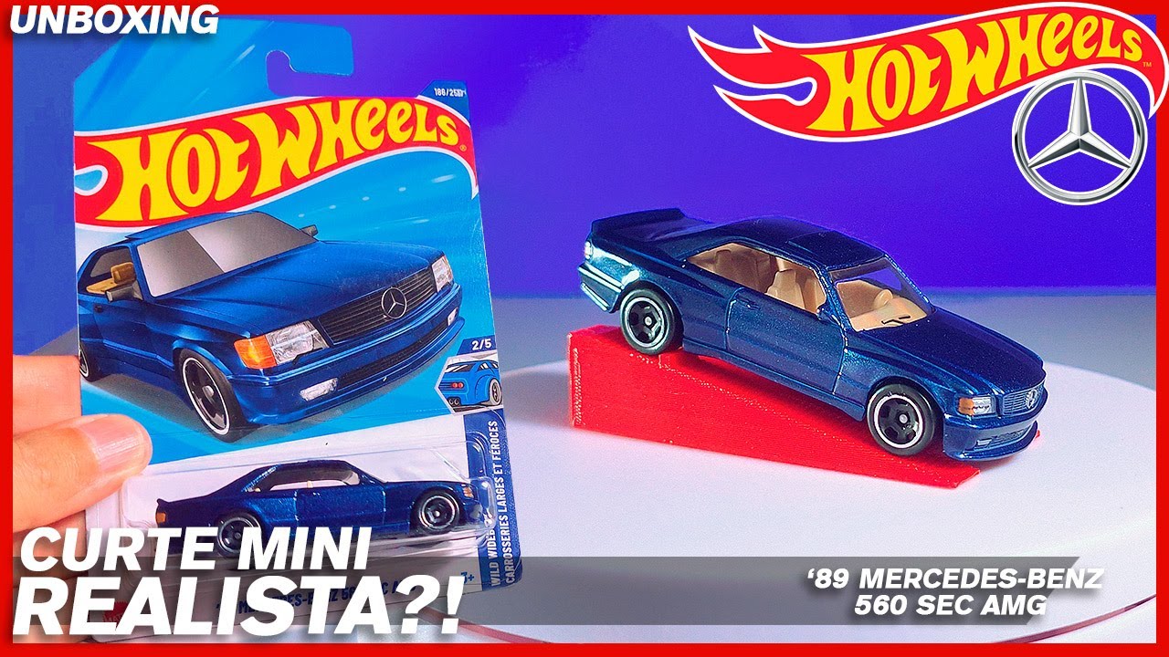 UMA DAS MAIS LINDAS DO ANO! REALISMO NA '89 MERCEDES-BENZ 560 SEC AMG HOT WHEELS Lote P 2025
