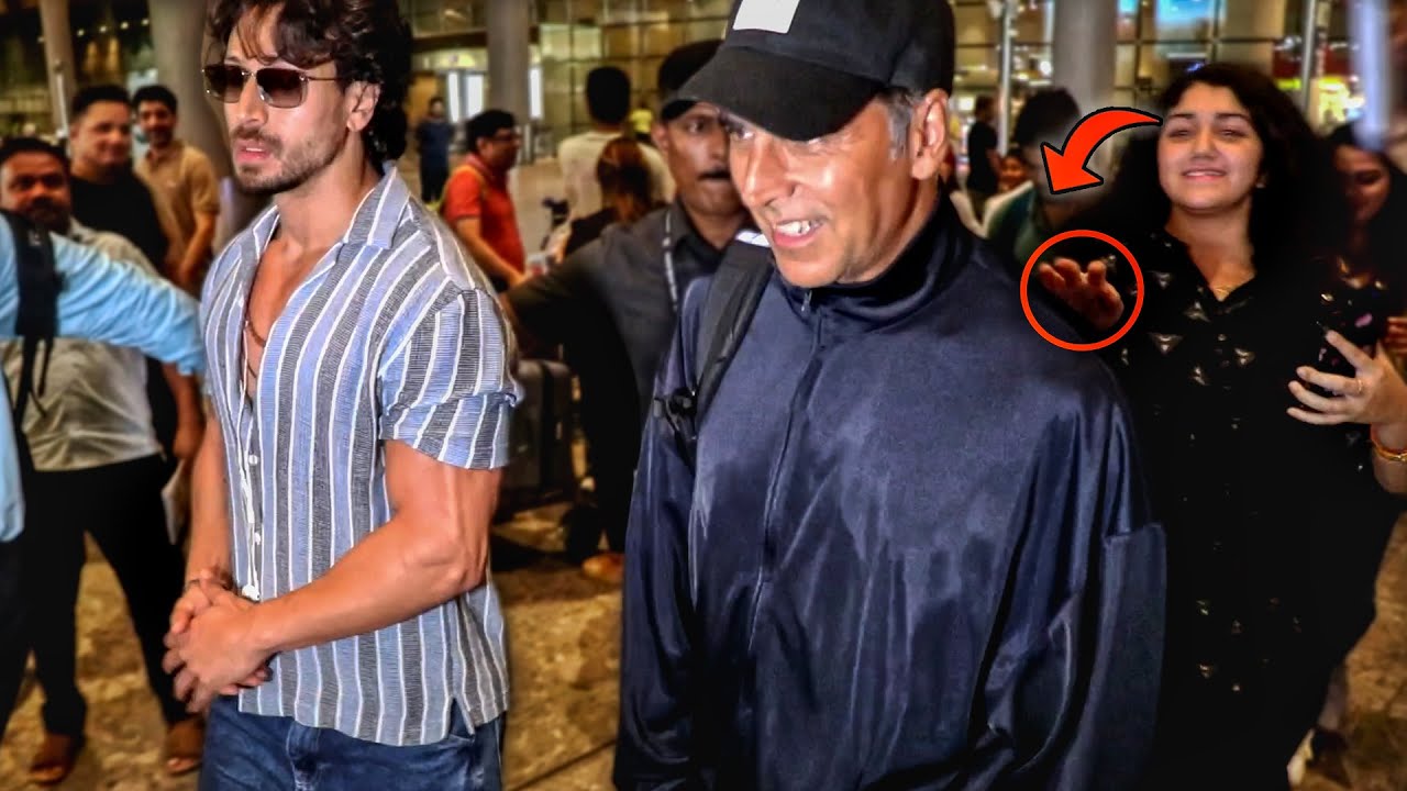 Akshay Kumar And Tiger Shroff | Akshay Ignored Fan Girl Interntional Airpot.