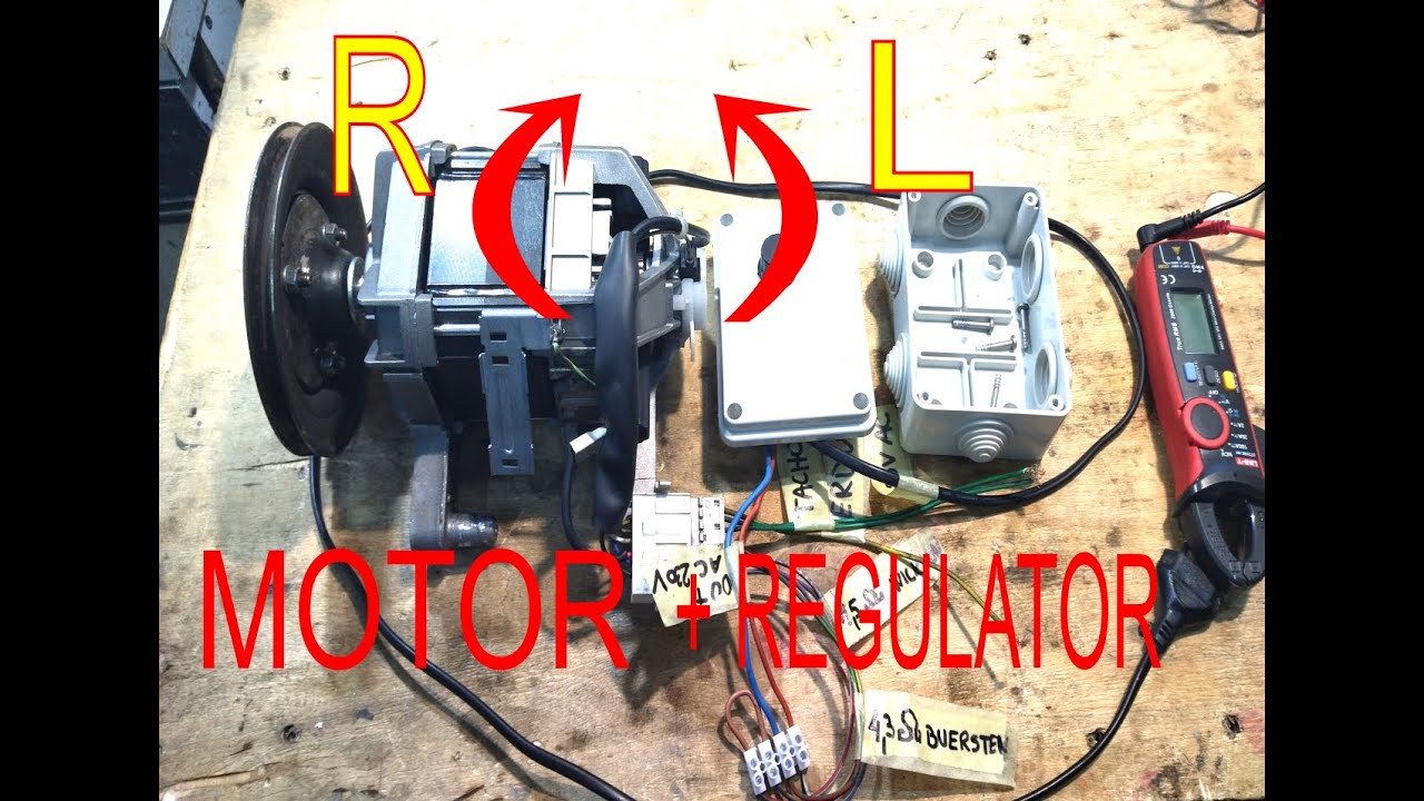 Waschmaschinen Motor anschliessen an einen 230V AC Regulator