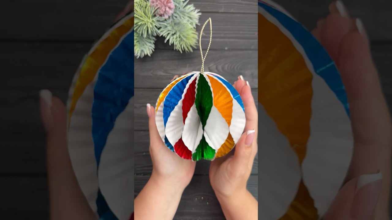 Create Christmas Ornaments with Just Cupcake Liners! 
