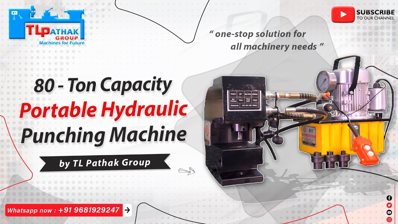 80 Ton Capacity Portable Hydraulic Punching Machine by TL PATHAK GROUP 
