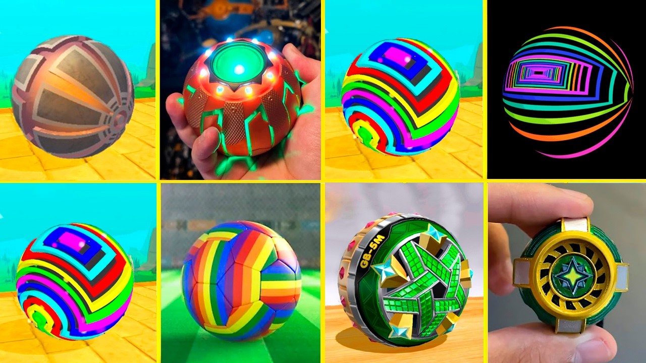 All Ball Games Comparison Real World vs InGame: Going Ball, Jump Ball, Sky Ball, Rollance! Race 1283