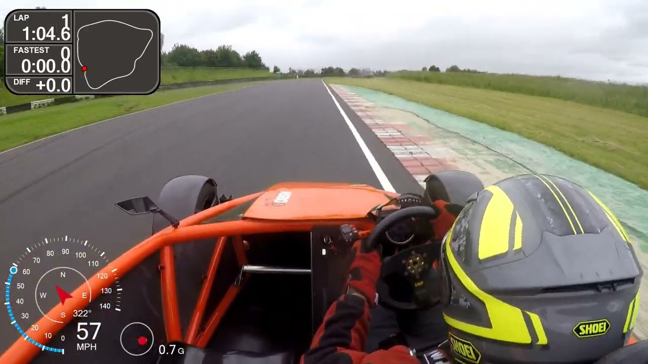 Track day at Castle combe with a smashed up pit lane.