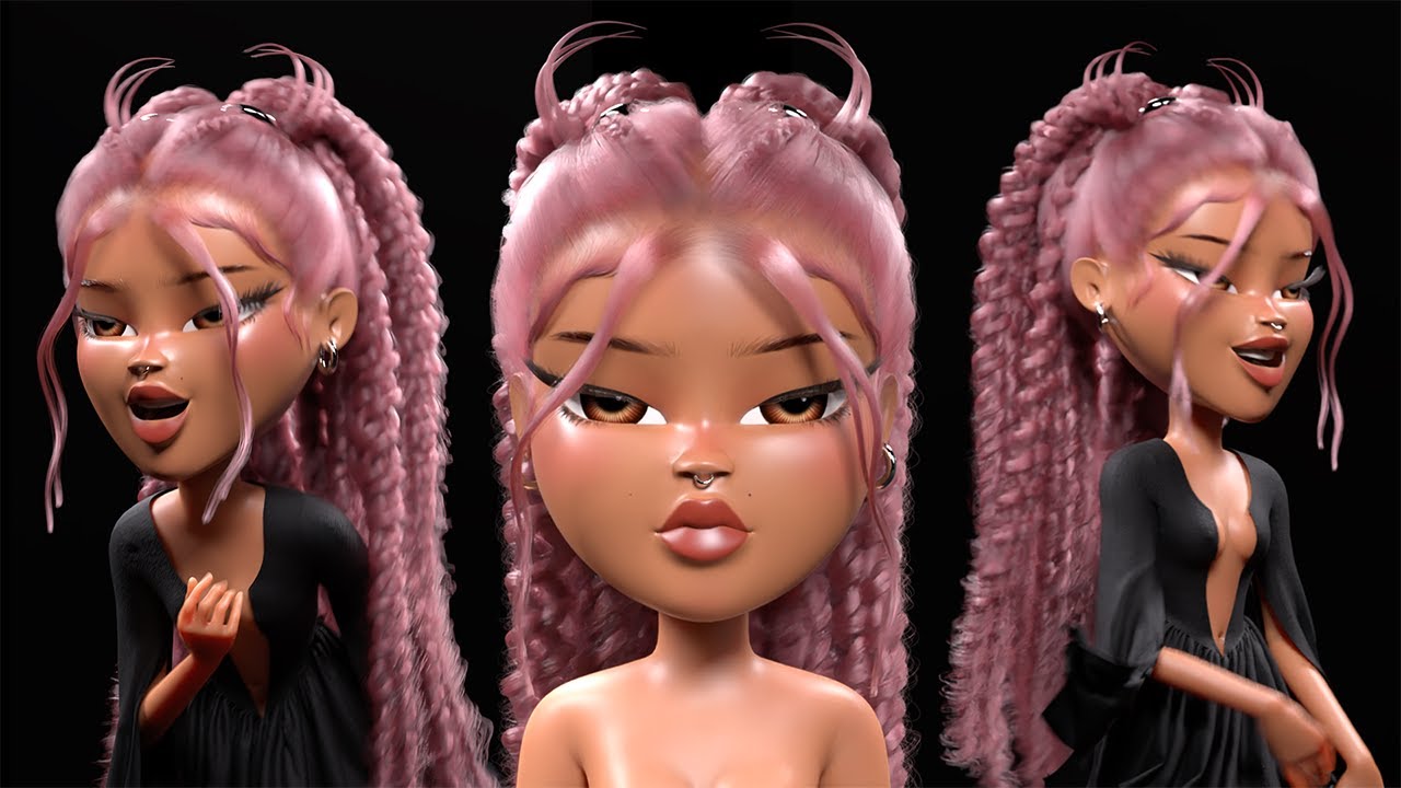 Creating cute hairstyles in Blender