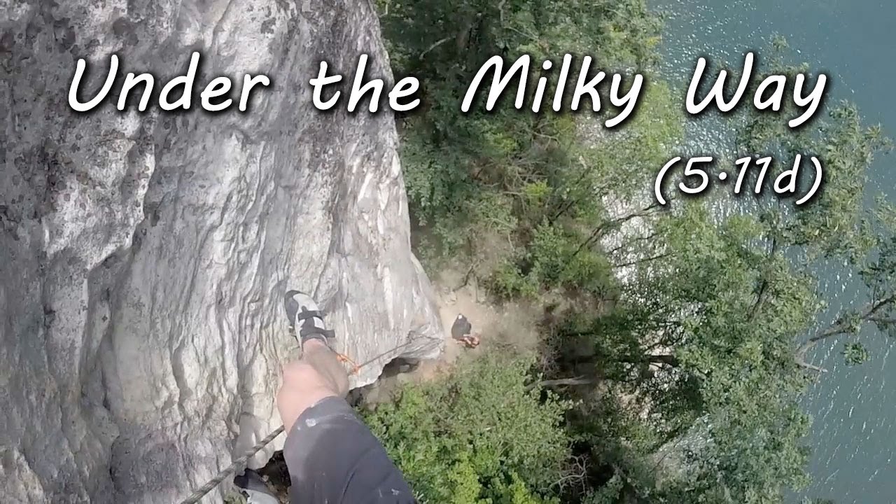 Sport Climbing on Under the Milky Way at The New River Gorge, WV