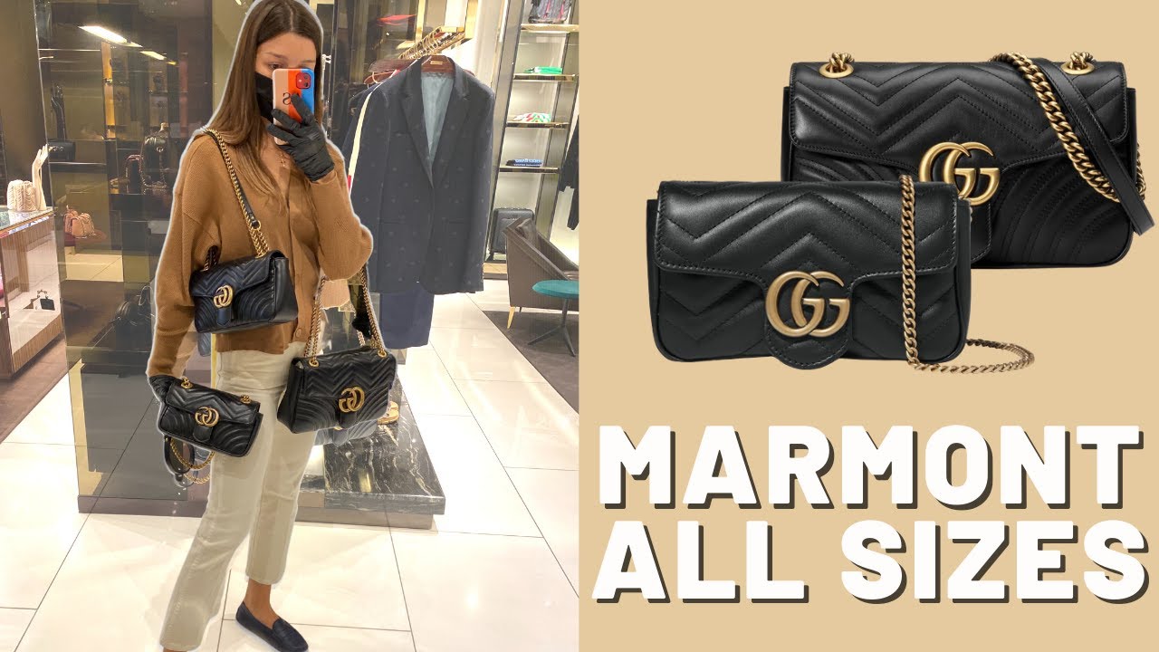 Gucci Marmont Bag all sizes comparison