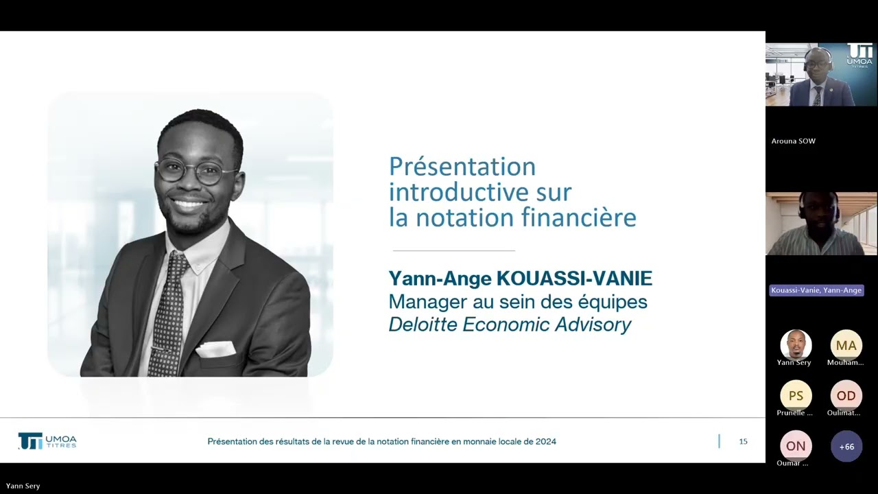 Webinaire UT | Comprendre la notation financière dans l’espace UMOA