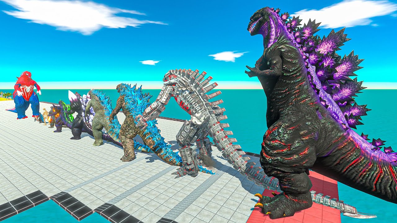 Spider Godzilla 10 Sizes Challenge vs Evolution of Shin Godzilla 10 Size Comparison - ARBS