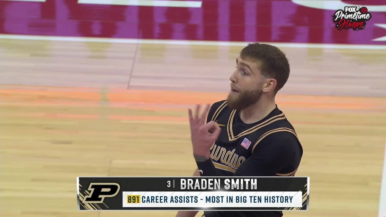 Braden Smith Breaks B1G Career Assists Record with 891 | Purdue Men's Basketball