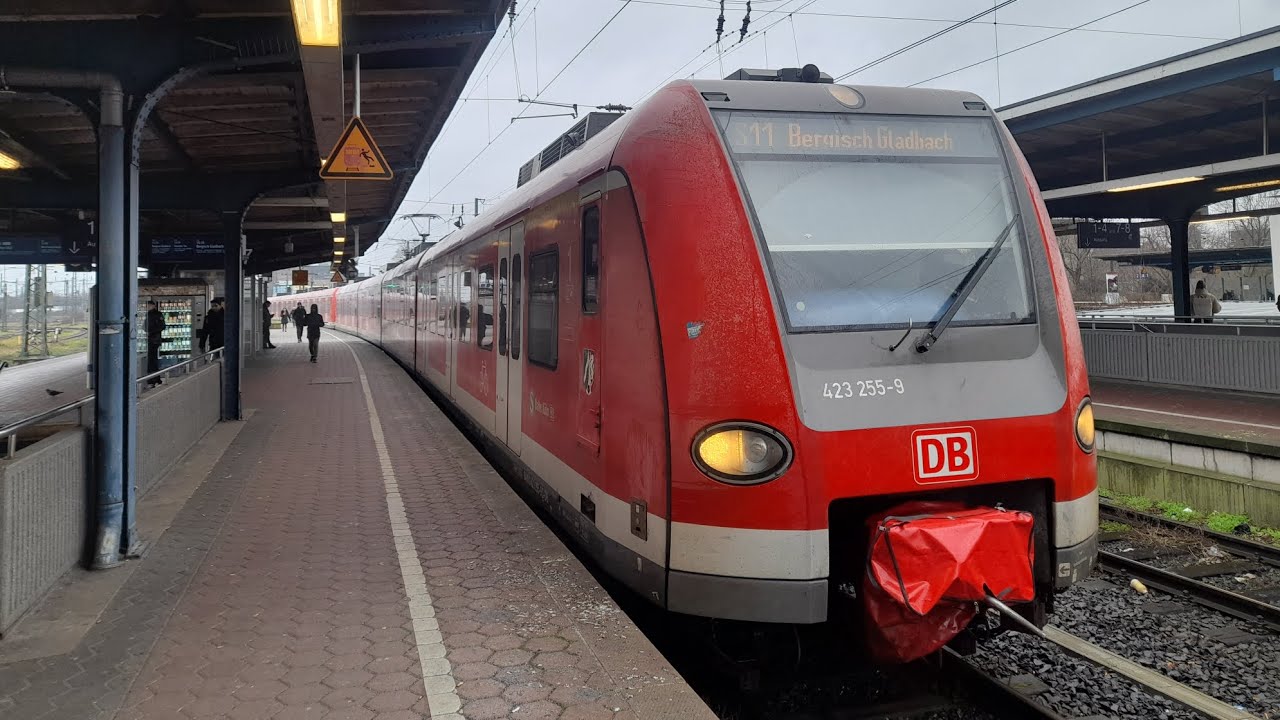 Mitfahrt in der S11 von Düsseldorf Hbf bis Neuss Hbf in der BR 423 255-9