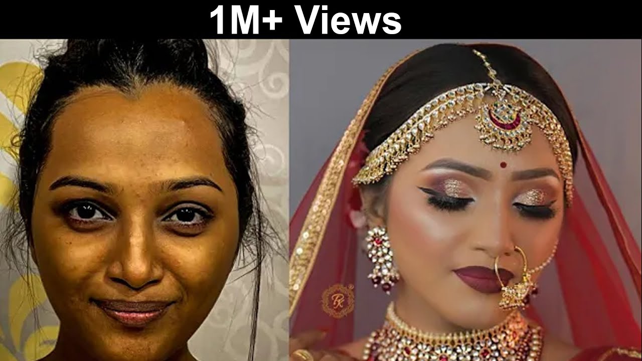 Quick Simple and Easy Bridal Makeup tutorial | Long Lasting Makeup | @pkmakeupstudio