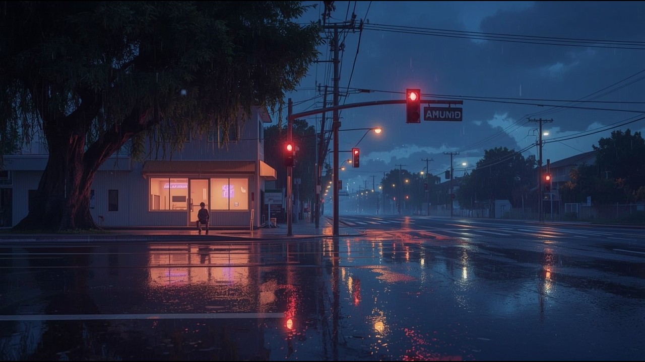 Tokyo Rain Nights 🌧️ | Calm Rain Ambience for Late Night Study
