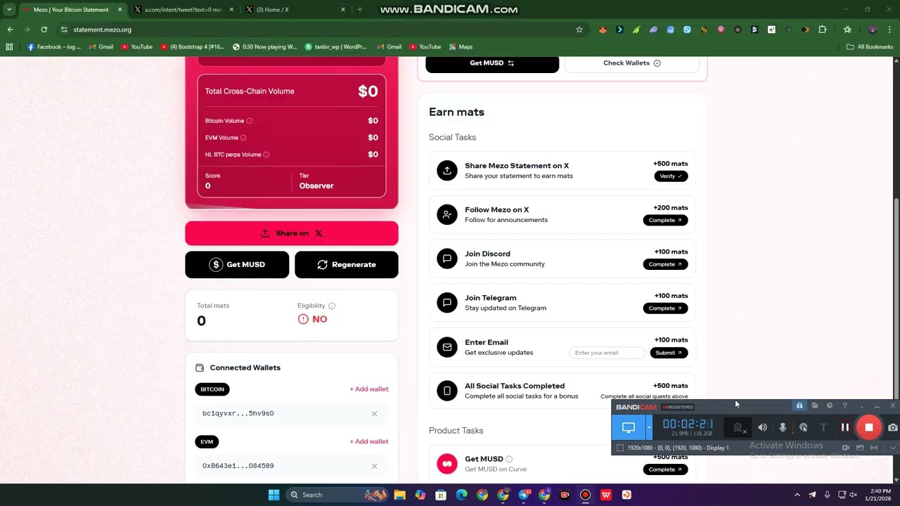 Mezo Airdrop Live | Farm points for future possible $MEZO Airdrop !! New Crypto airdrop 2026