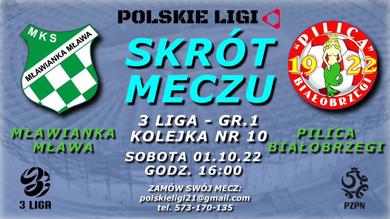 3 liga - skrót meczu - MŁAWIANKA MŁAWA - PILICA BIAŁOBRZEGI