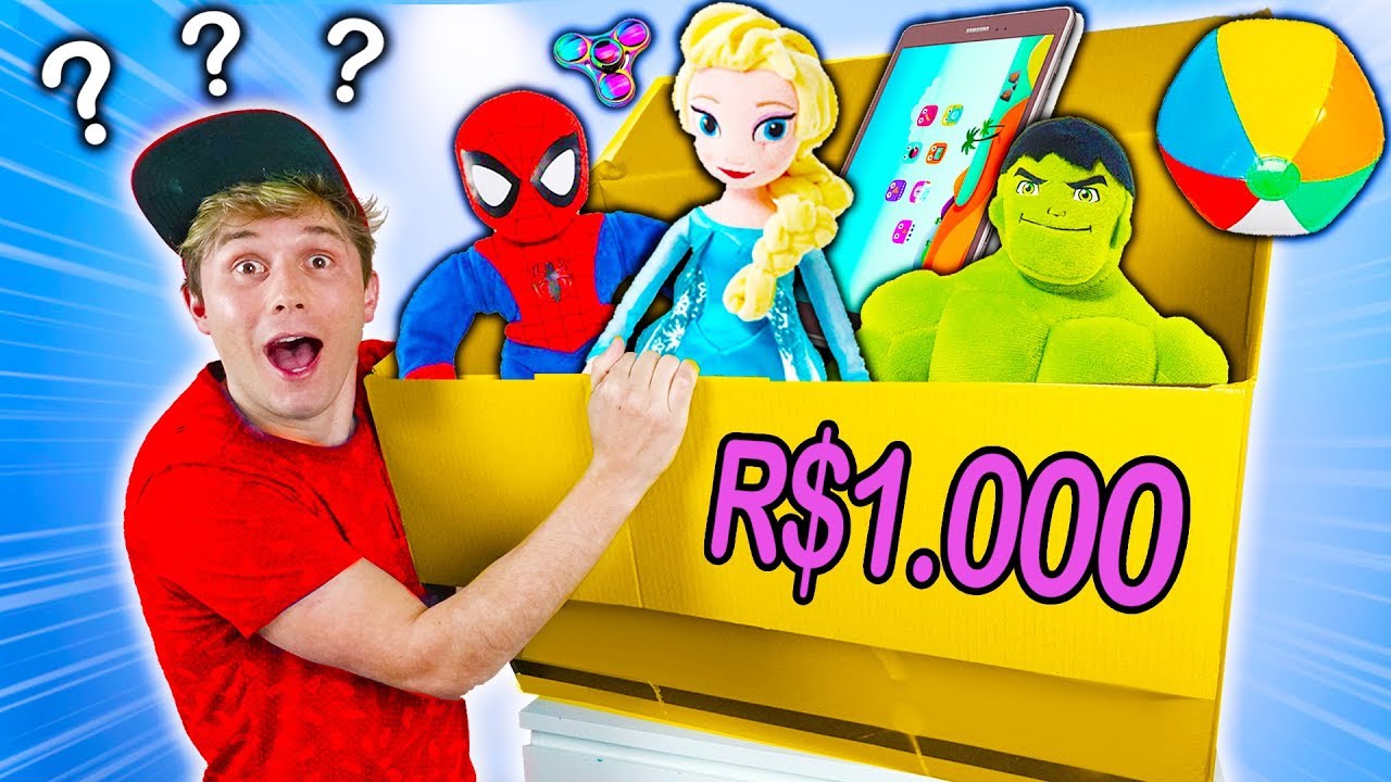 O QUE TEM NUMA CAIXA MISTERIOSA DE BRINQUEDOS ? 📦 ☆ R$1.000 ☆