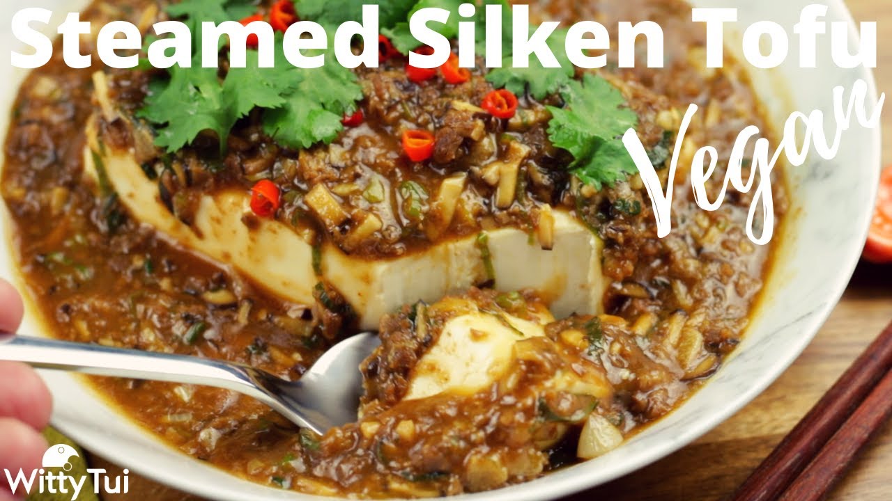 Silken tofu recipe within 10 minutes | Vegan | Easy and quick | Authentic Chinese Food (蒸豆腐)