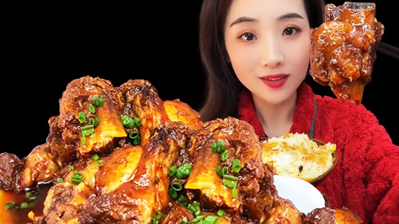 EATING CHINES FOOD | Mukbang braised beef ribs & Braised Pork Ribs