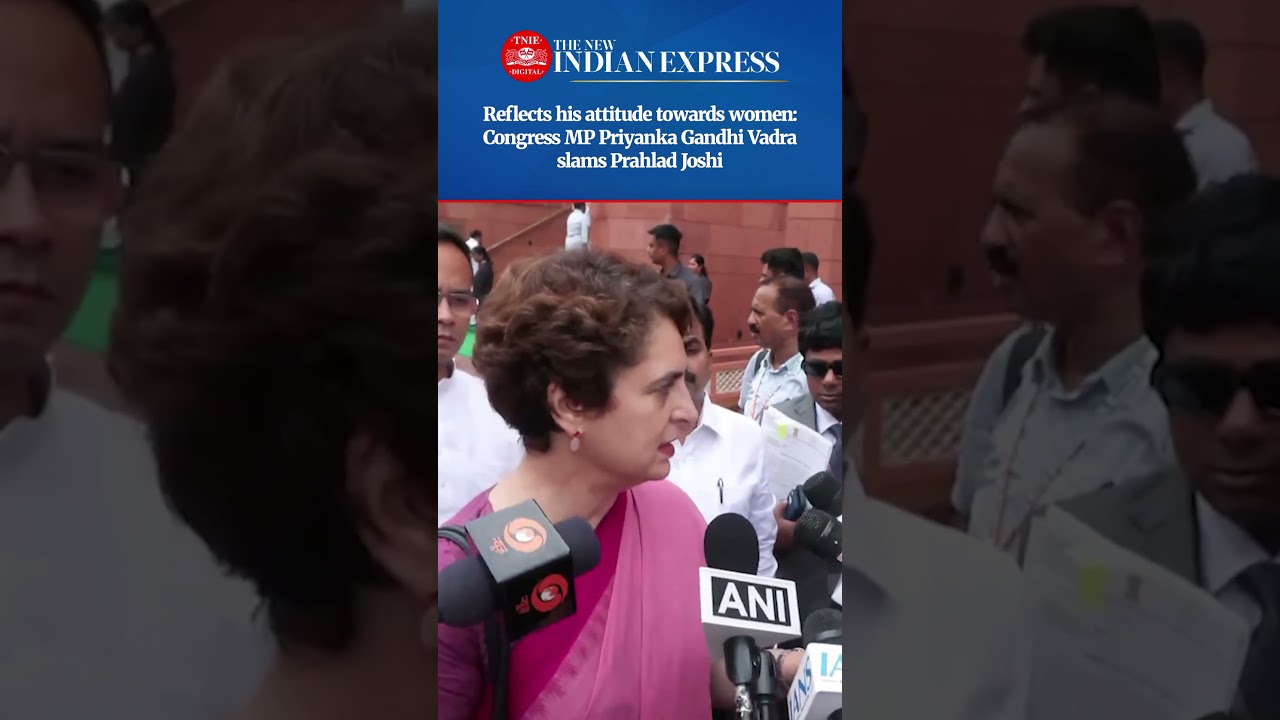 Who inducted the man who was involved in assault on women?: Priyanka Gandhi slams Prahlad Joshi