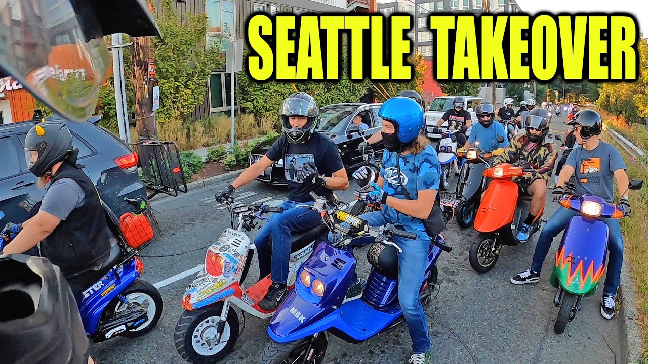 MOPBOYZ made it to Seattle with the PNW Scooter crew! | Ferry2Ferry