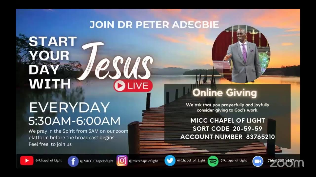 START YOUR DAY WITH JESUS: LENT REFLECTIONS DAY 21 - Dr Peter Adegbie