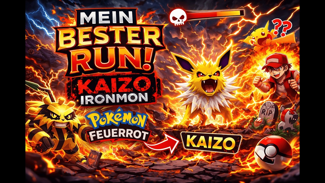Pokémon Feuerrot Kaizo Ironmon – Mein bester Run mit Voltenso! #pokemon #kaizoironmon #challenge