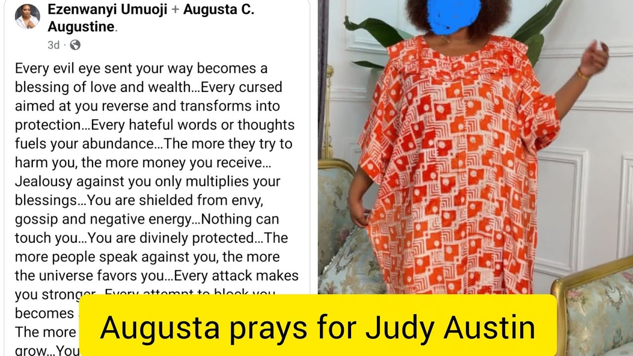 Augusta prays against evil for Judy Austin, as fans drags her badly. 