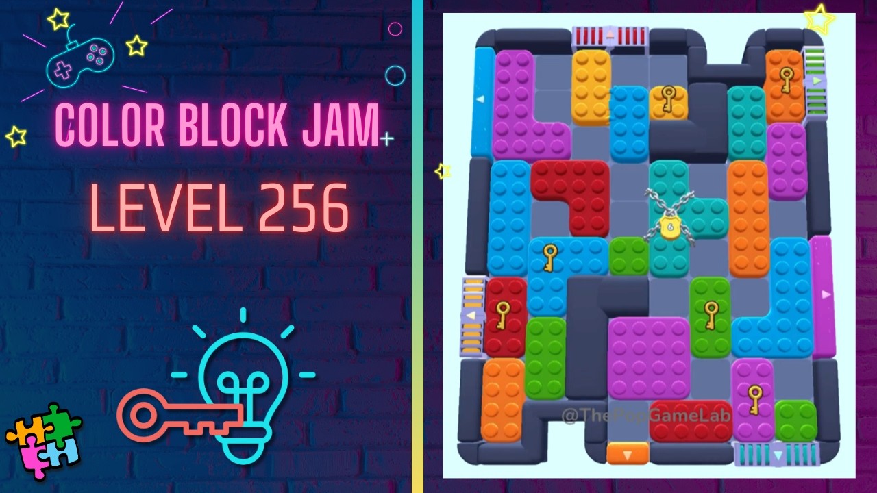 Color Block Jam  - Level 256 - Solution Walkthrough