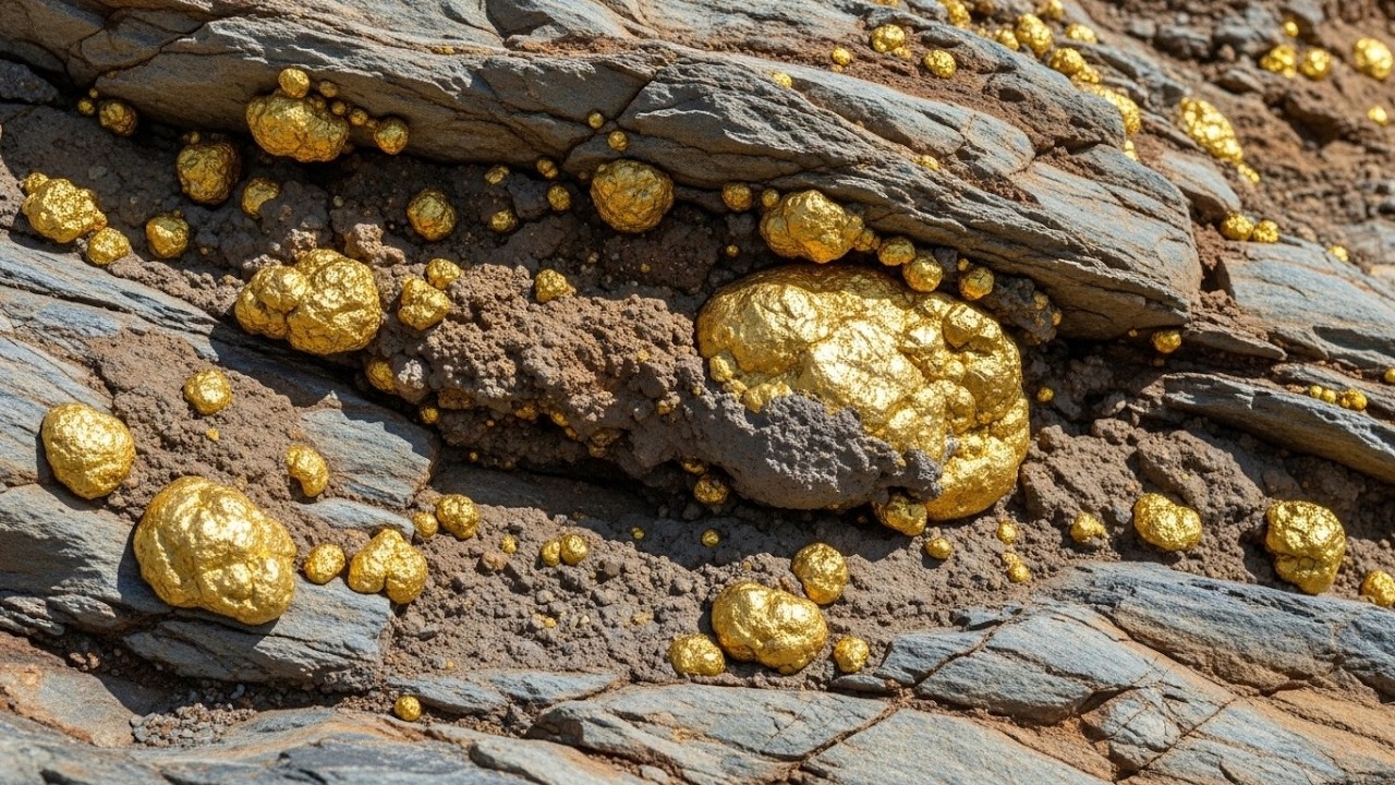 Unbelievable Gold Nuggets Found in the Wild- Digging gold under stone of mountain