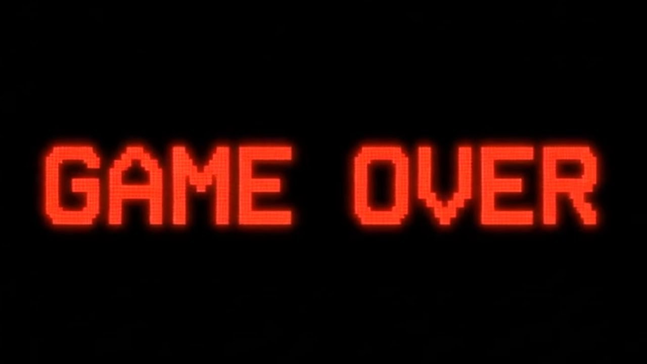 GAME OVER Retro VHS Text – Static Glitch VFX Overlay Loop