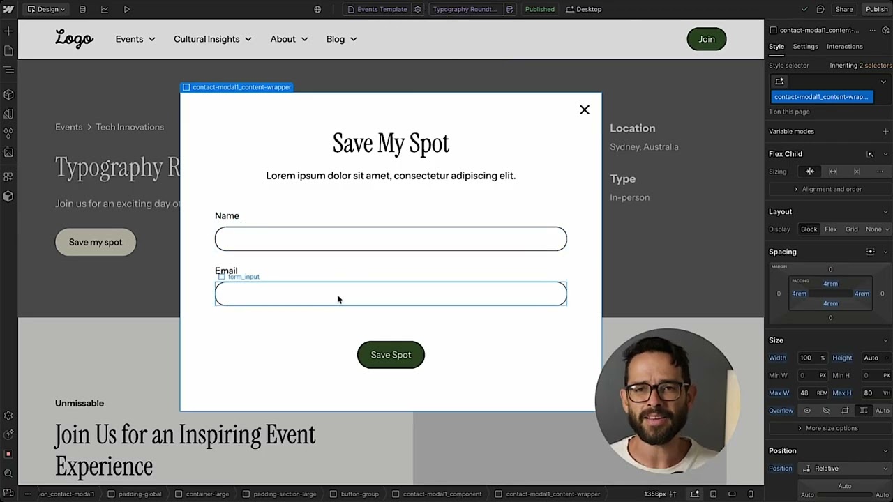 05 16 Creating a save my spot pop up with Dynamic Content