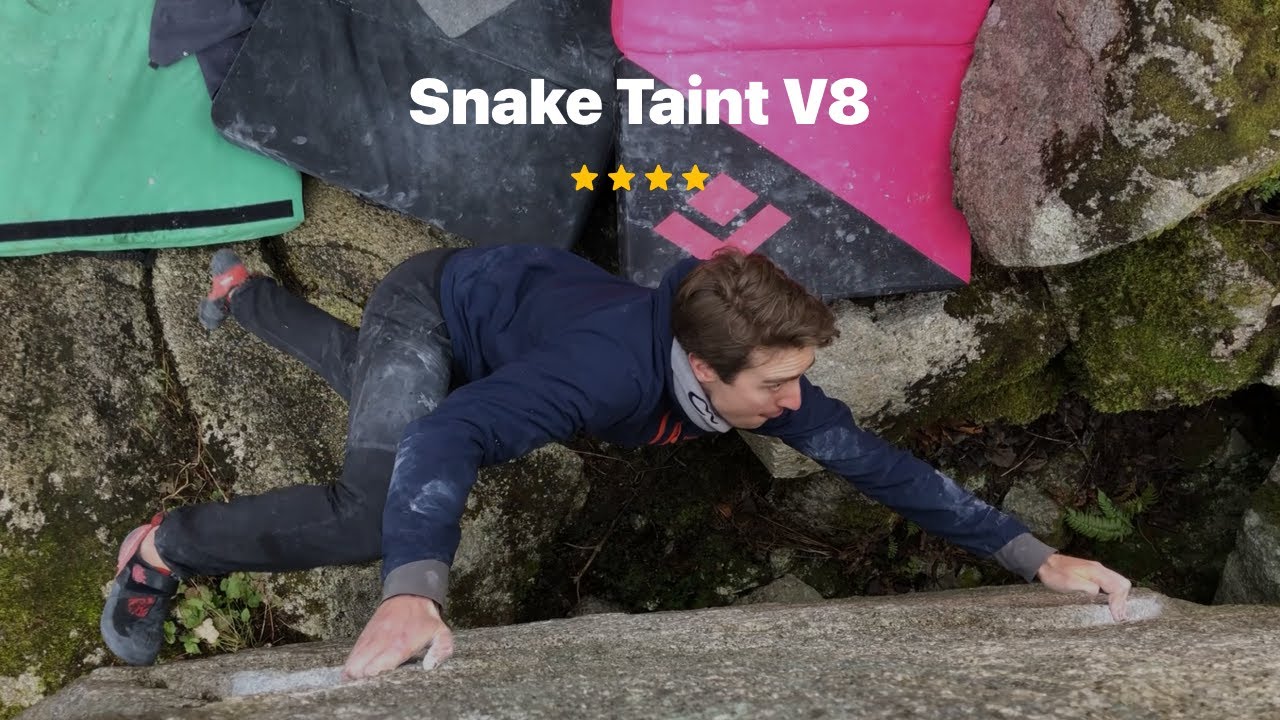 Our hardest boulder to date — Snake Taint V8