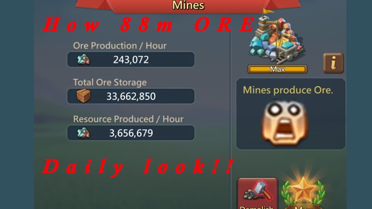 Max Ore Production
