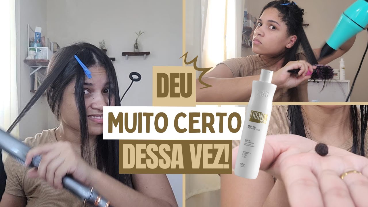 APLICANDO A PROGRESSIVA FASHION GOLD PELA SEGUNDA VEZ | ALISOU MESMO? QUEDA CAPILAR?