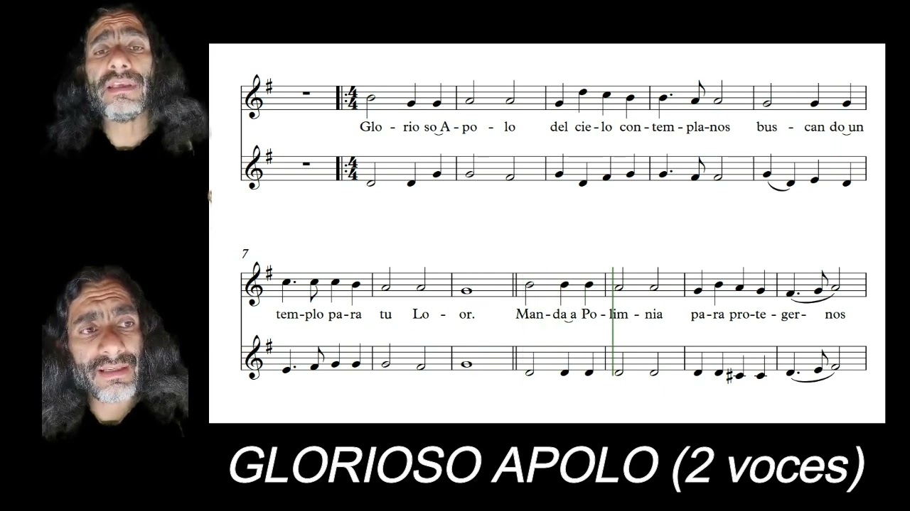 GLORIOSO APOLO - Samuel Webbe - Música para el Pentatlón - Música Waldorf - Tutorial de las 2 voces