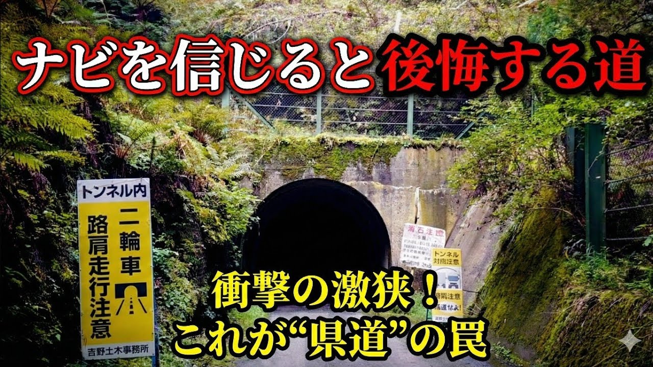【酷道】ナビを信じて後悔…激狭＆真っ暗な小南峠隧道