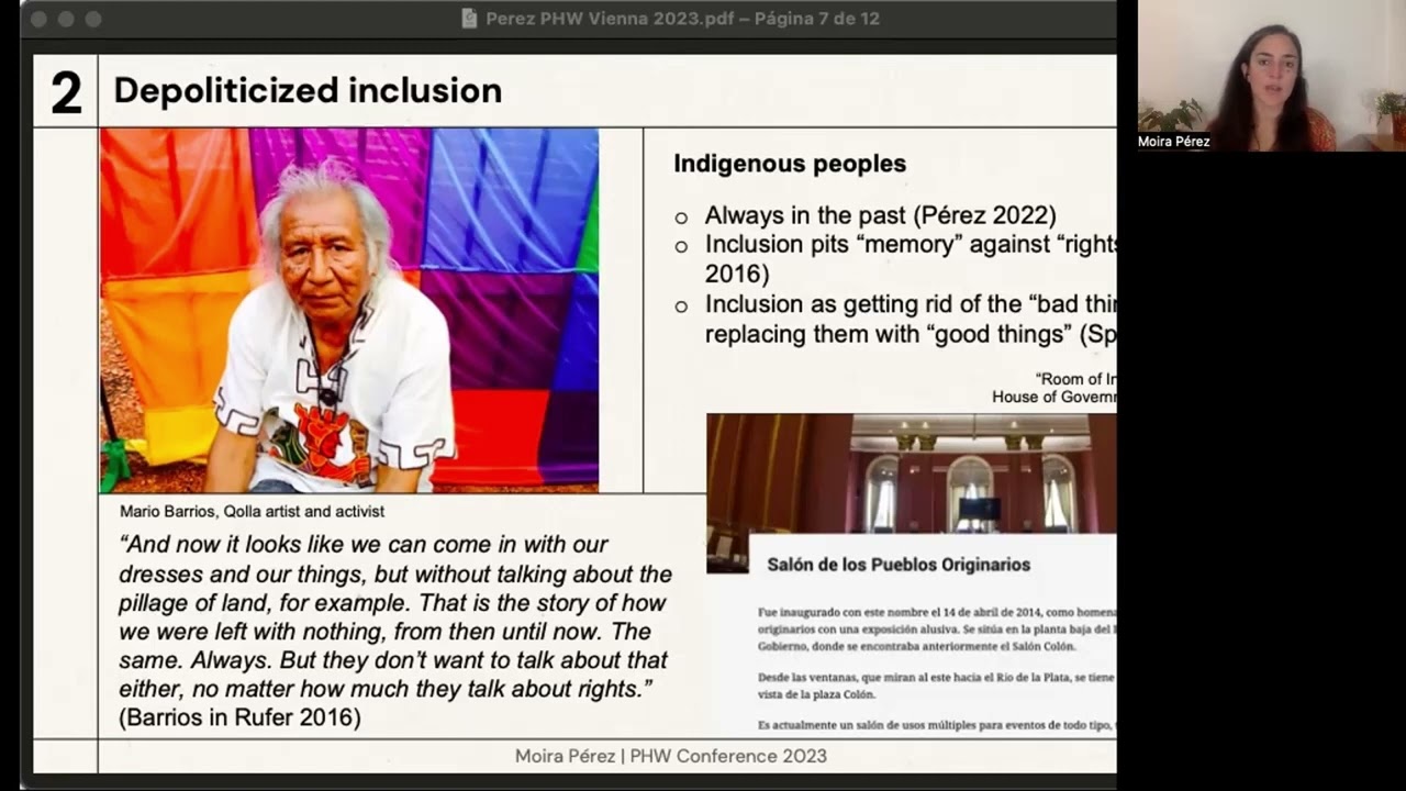 Moira P&eacute;rez - Public History and the Deceptive Allure of State-sponsored Engagement #PHWConf23