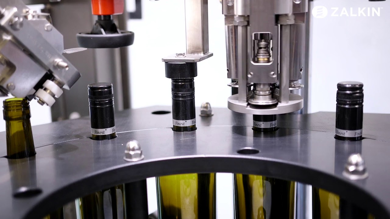 Wine and distilled spirits roll-on sealing single-head capper by Zalkin