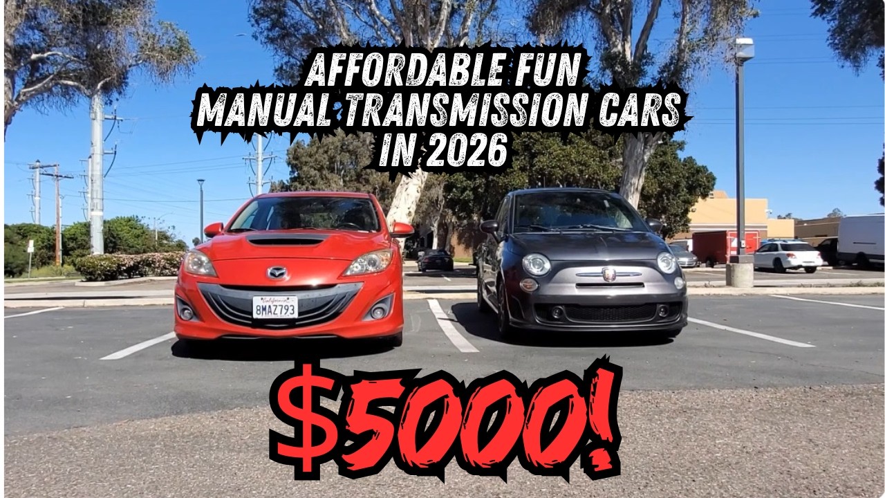 Cheap fun manual transmission performance cars in 2026 $5000 Affordable track car Stick shift Turbo
