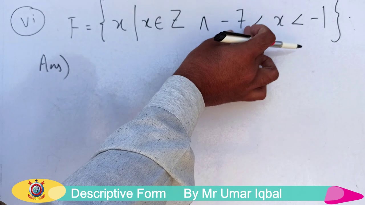 Descriptive, Tabular and Set Builder Form (Sets) Lecture 2 Mathematics Class 7th