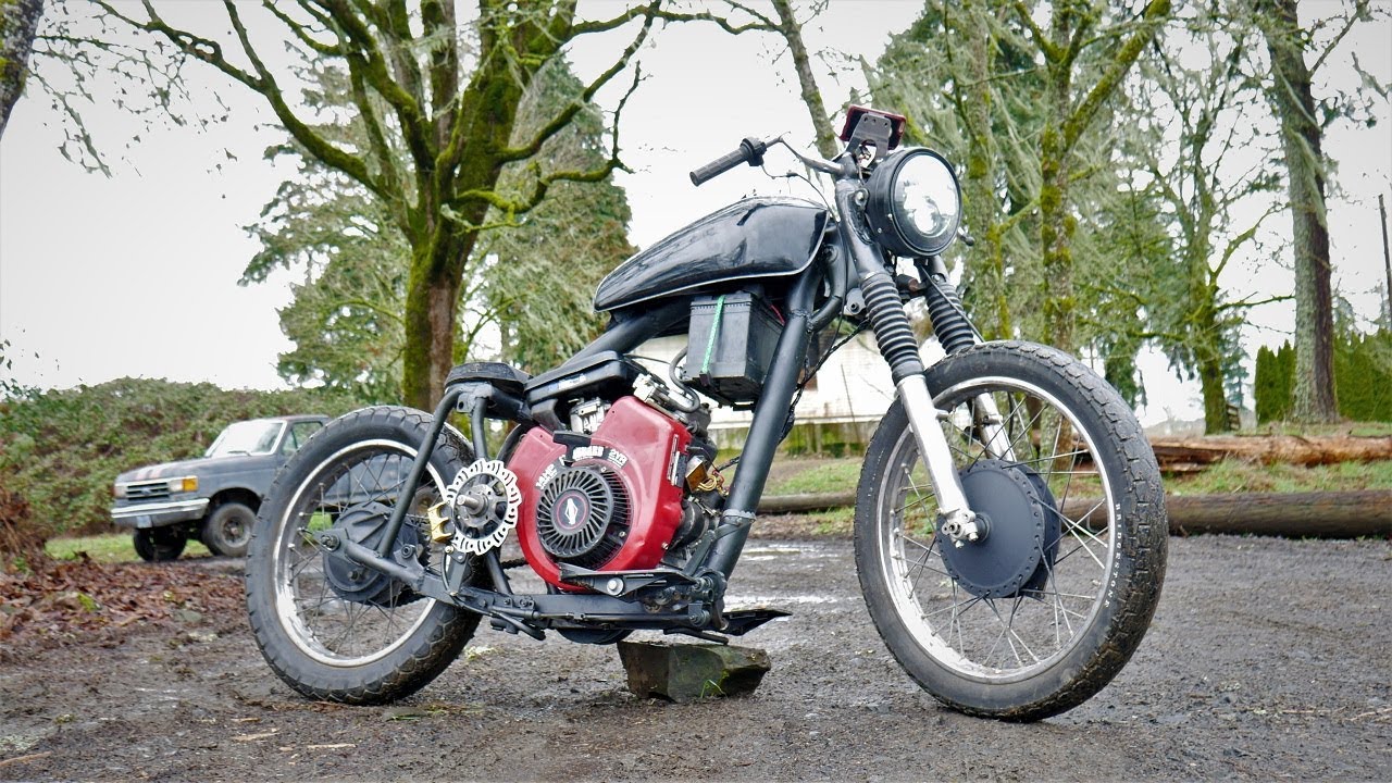 homemade motorcycle 51MPH... Go powersports 40 series clutch!