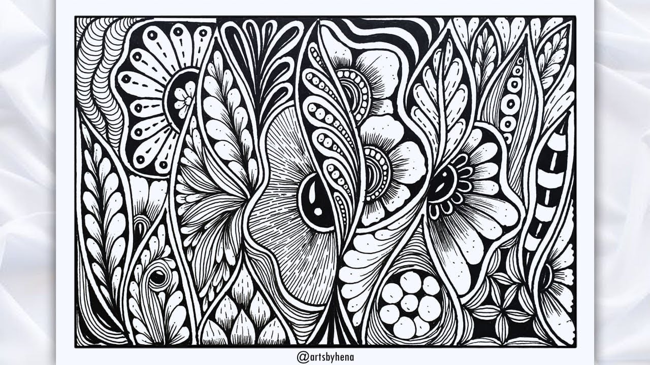 Zentangle Patterns || How To Draw Zentangle Art For Beginners