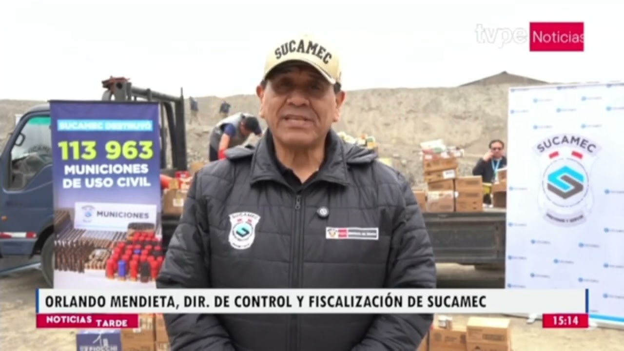 TV Perú Noticias: Sucamec destruyó más de 113 mil municiones sin origen acreditado