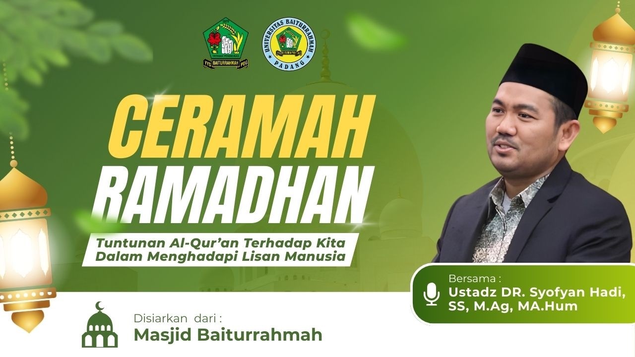 Ceramah Ramadhan 1447 H Hari ke-26 || Ustadz Dr. Syofyan Hadi, SS., M.Ag. M.A.Hum