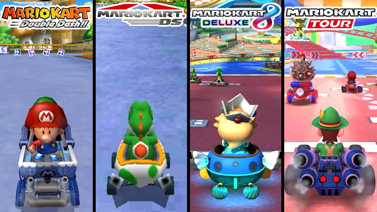 Evolution of Baby Park in Mario Kart (2003-2022)